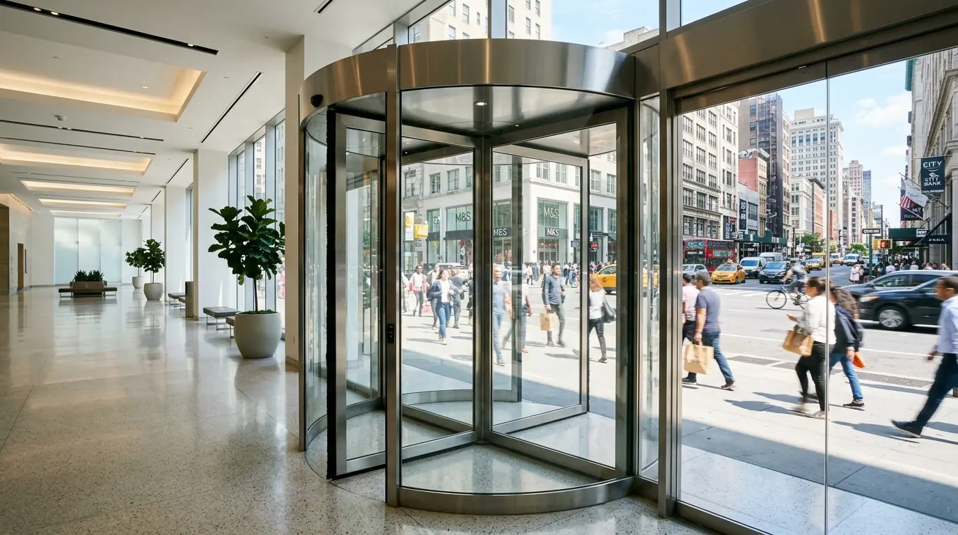 Револьверные двери — пример работы 1