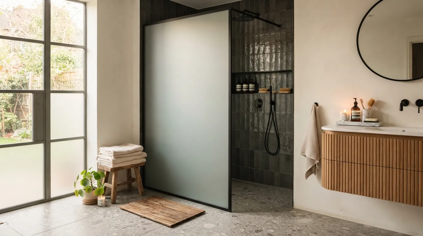Стеклянная дверь в ванную комнату и туалет — виды и конфигурации