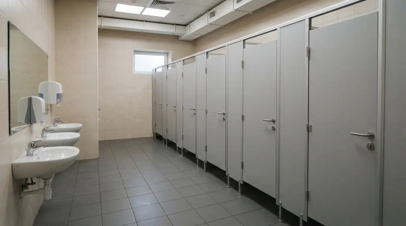 Перегородки двери в туалет — пример работы 7