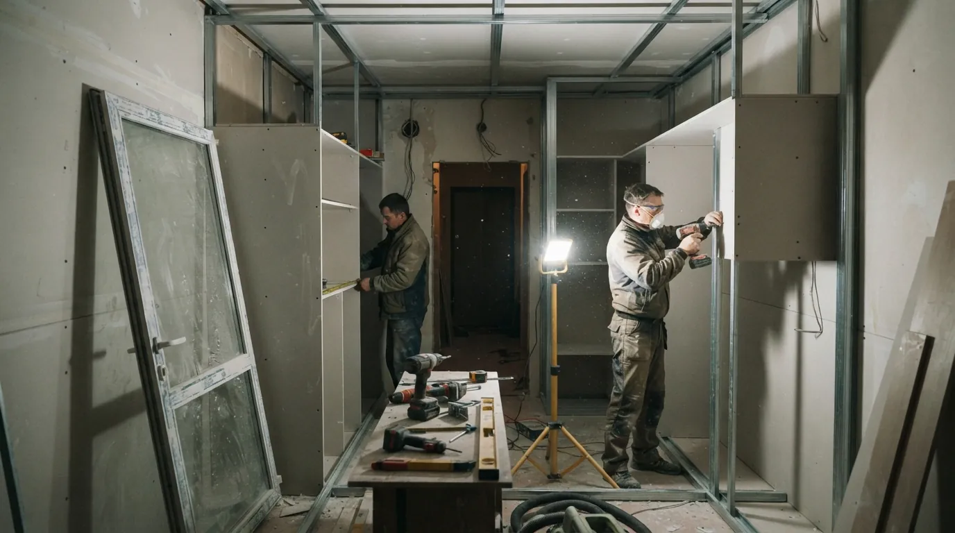 Перегородка из гипсокартона — реализованный проект